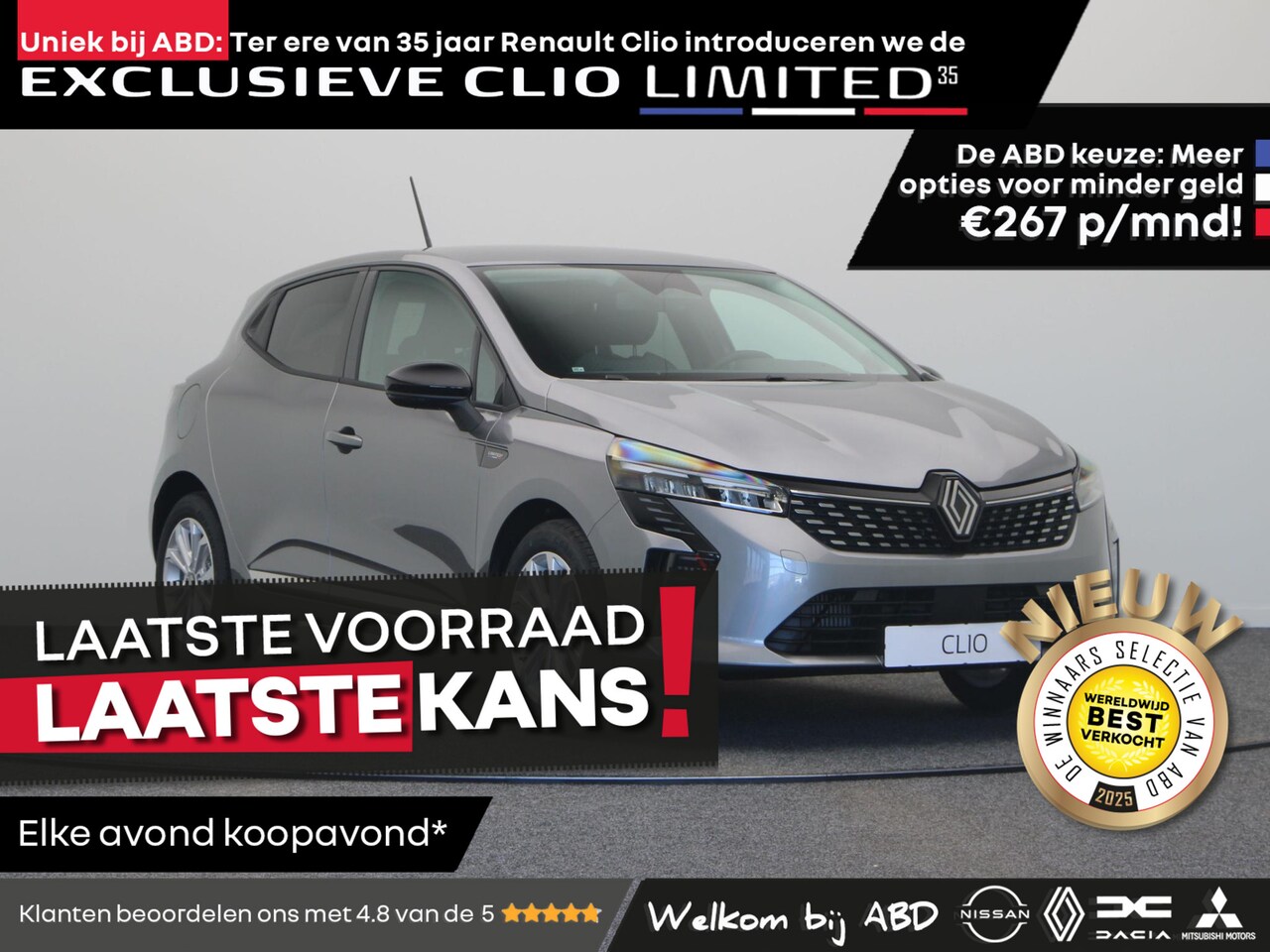 Renault Clio - Limited 35 TCe 90pk | Uniek bij ABD | 35-jarige jubileumeditie | Limited 35 design element - AutoWereld.nl