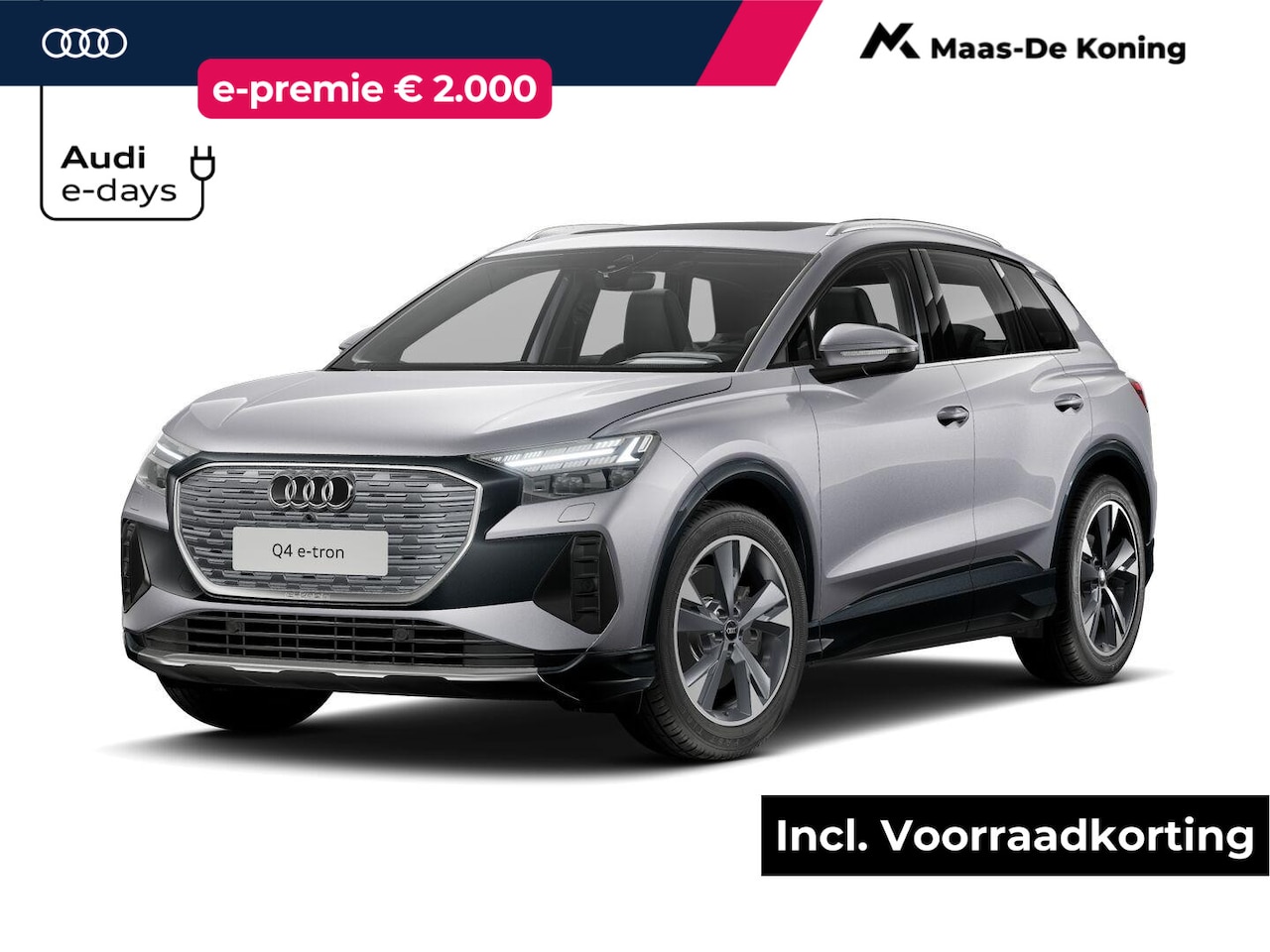 Audi Q4 e-tron - 45 quattro Advanced edition 286 PK · Glazen panoramadak · 20" LM Velgen · Elektrisch wegkl - AutoWereld.nl
