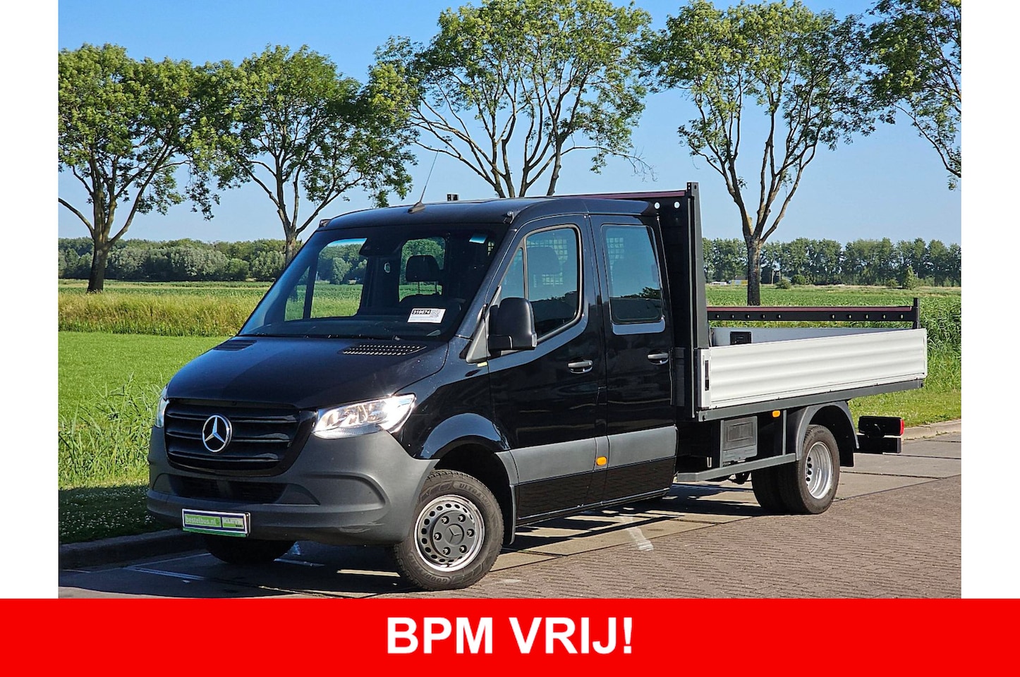 Mercedes-Benz Sprinter - 516 2.2 CDI L3 DC EURO VI-D Open-Laadbak Airco Dubbellucht 3.5T-Trekhaak Euro6 163Pk B-Rij - AutoWereld.nl
