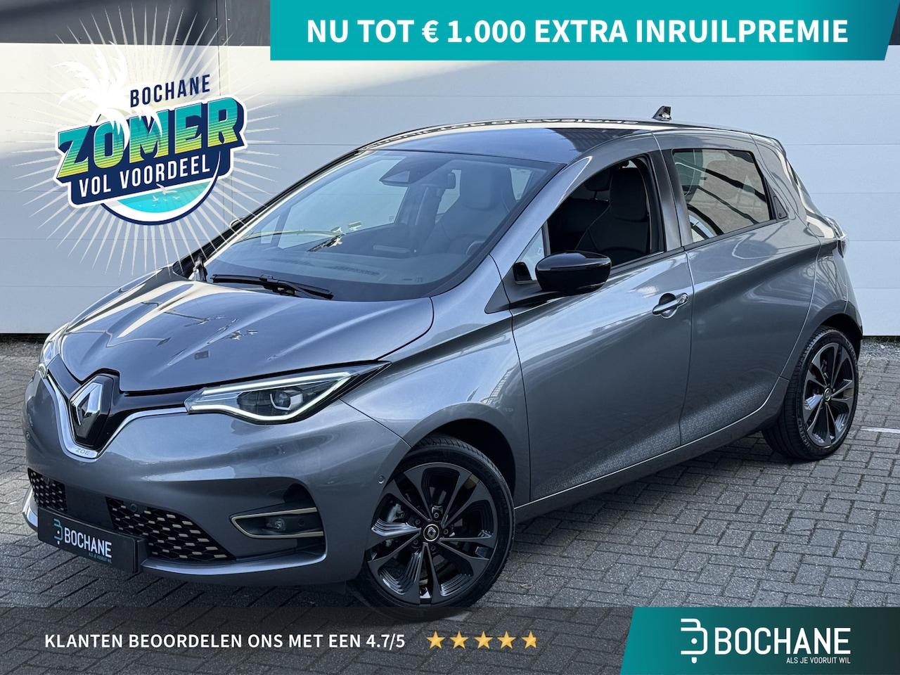 Renault Zoe - R135 Iconic 52 kWh (Koopaccu) (Hoge Instap) (SoH 99%) Snel laden | Navi | Camera | Stoelve - AutoWereld.nl