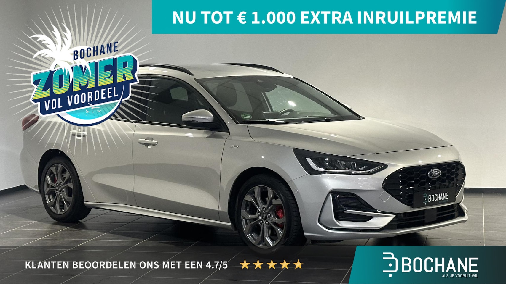 Ford Focus Wagon - 1.0 EcoBoost Hybrid 125 ST Line X | Navigatie | Camera | Stoelverwarming | Stuurwielverwar - AutoWereld.nl