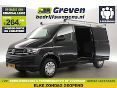 Volkswagen Transporter - 2.0 TDI L1H1 140PK Airco Trekhaak 2xSchuifdeur 3 Persoons Imperiaal PDC Elektrpakket