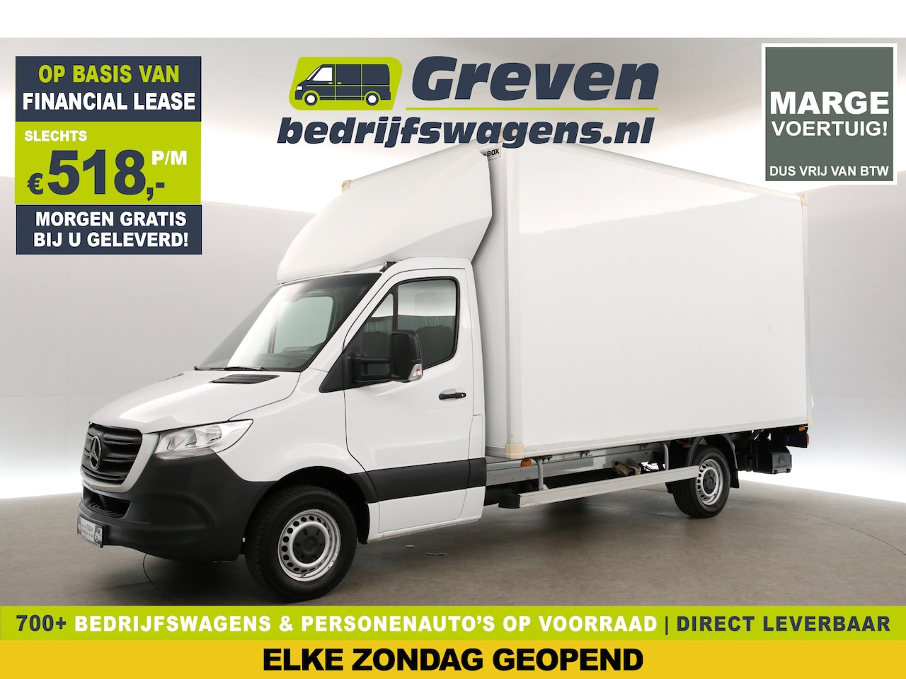 Mercedes-Benz Sprinter - 2.2 CDI L3 EURO VI-D | MARGE! | Bakwagen Zijdeur Laadklep Laadbak Airco Camera Cruise Navi - AutoWereld.nl
