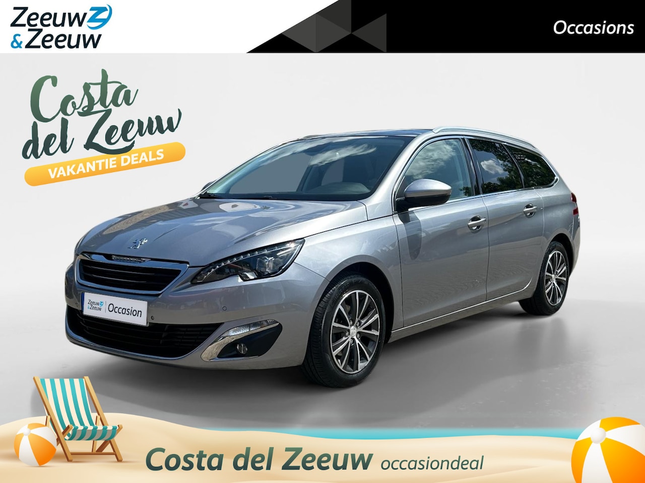 Peugeot 308 SW - 1.2 PureTech Blue Lease Premium | trekhaak | pano dak | climate | cruise | radio | - AutoWereld.nl