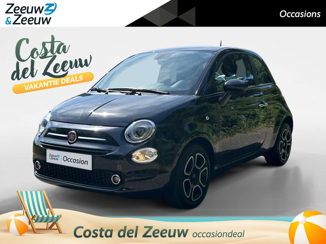 Fiat 500 - 1.0 Hybrid Club | climate | parkeersensoren | telefoon | lichtmetalen velgen | elektrische - AutoWereld.nl