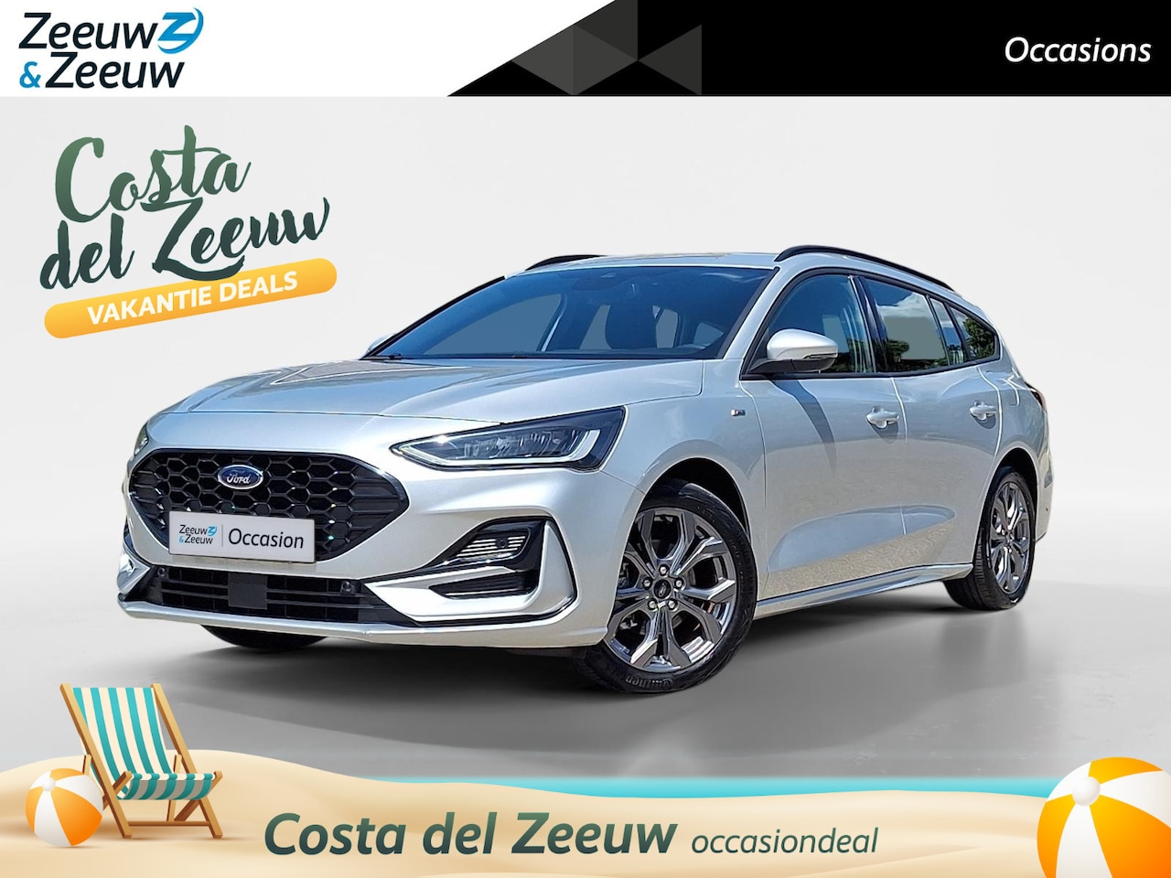 Ford Focus Wagon - 1.0 EcoBoost Hybrid Titanium Automaat | Climate Control | Camera | 17" Lichtmetaal | led v - AutoWereld.nl