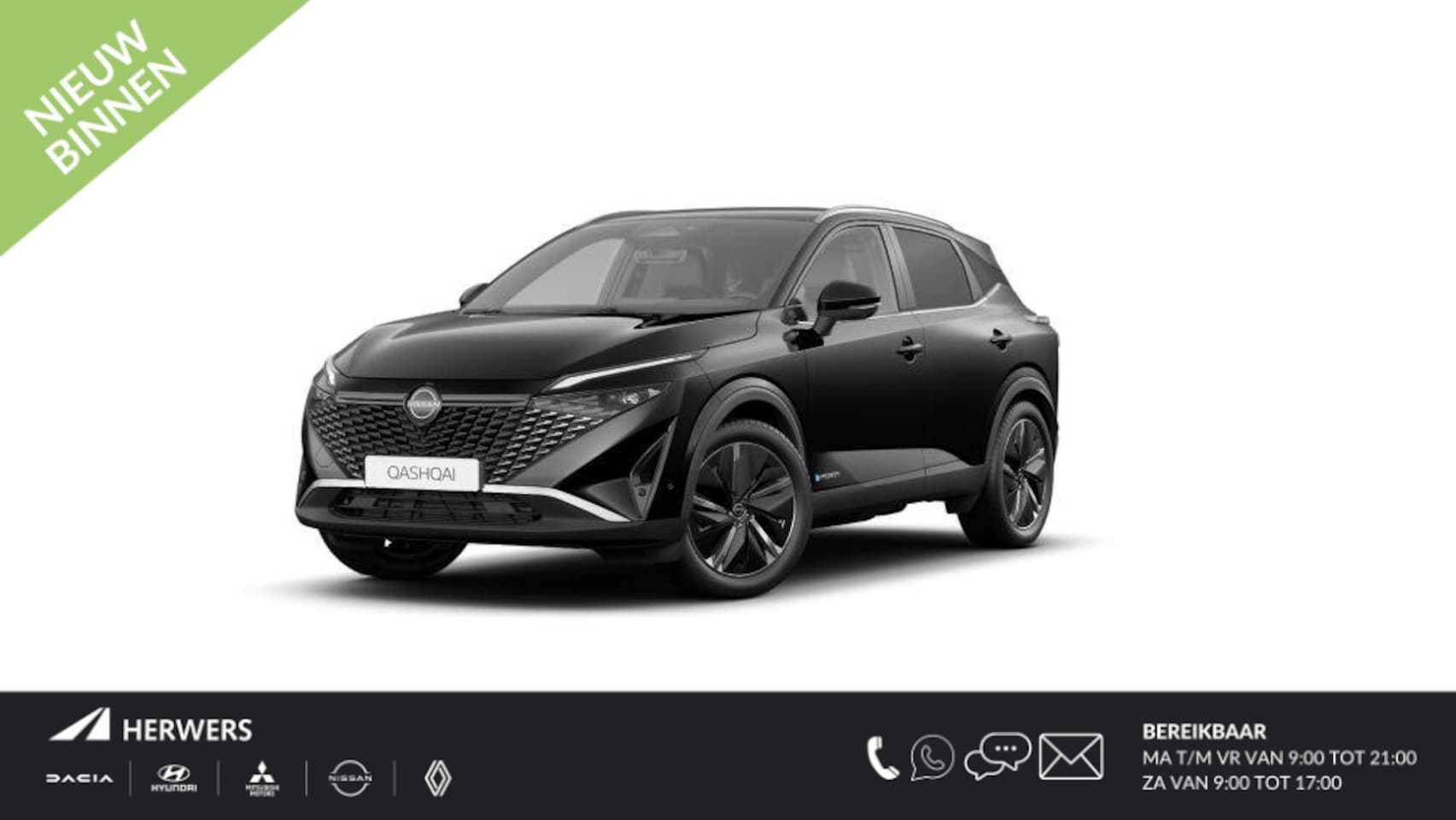 Nissan Qashqai - 1.5 e-Power Tekna / €7000,- Nissan Voorraadvoordeel / Nieuw uit Voorraad Leverbaar / Zwart - AutoWereld.nl