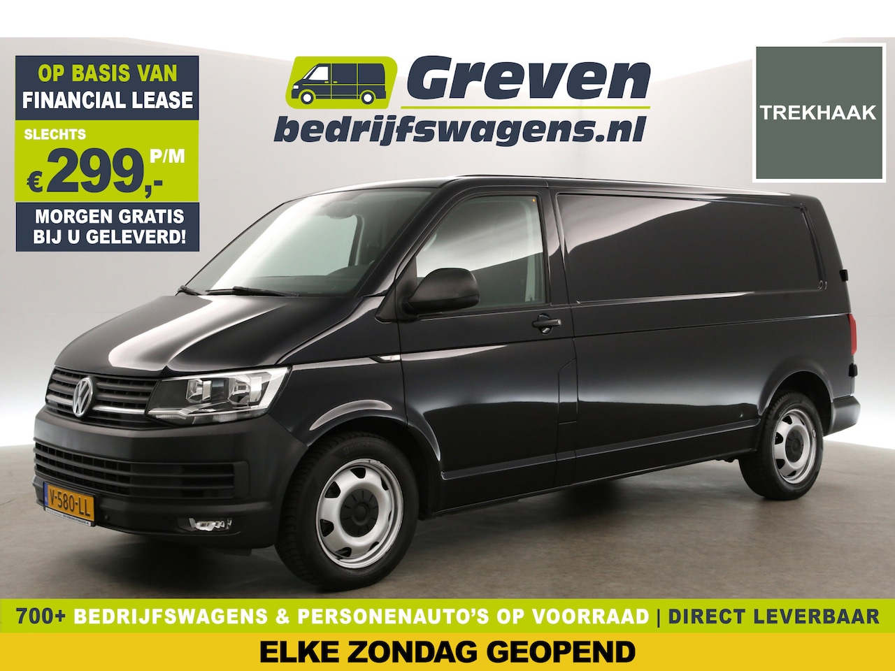Volkswagen Transporter - 2.0 TDI L2H1 204PK Airco Carplay Cruise Trekhaak Navigatie Parkeersensoren - AutoWereld.nl