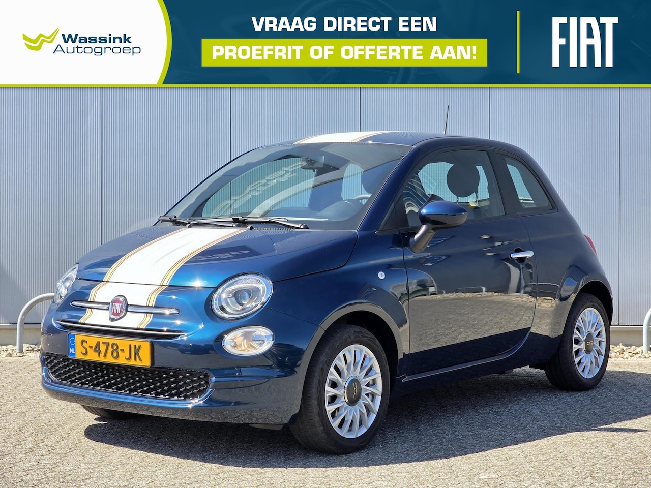 Fiat 500 - 1.0 70pk Hybrid Club | Airco | Carplay/Android Auto - AutoWereld.nl