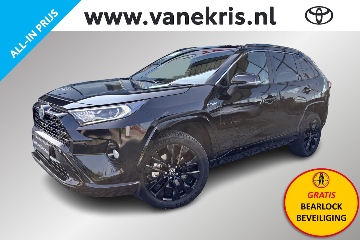 Toyota RAV4 - 2.5 Hybrid AWD Black Edition JBL, Elek. Stoelbedeining,Allseason banden , Elek. Achterklep - AutoWereld.nl
