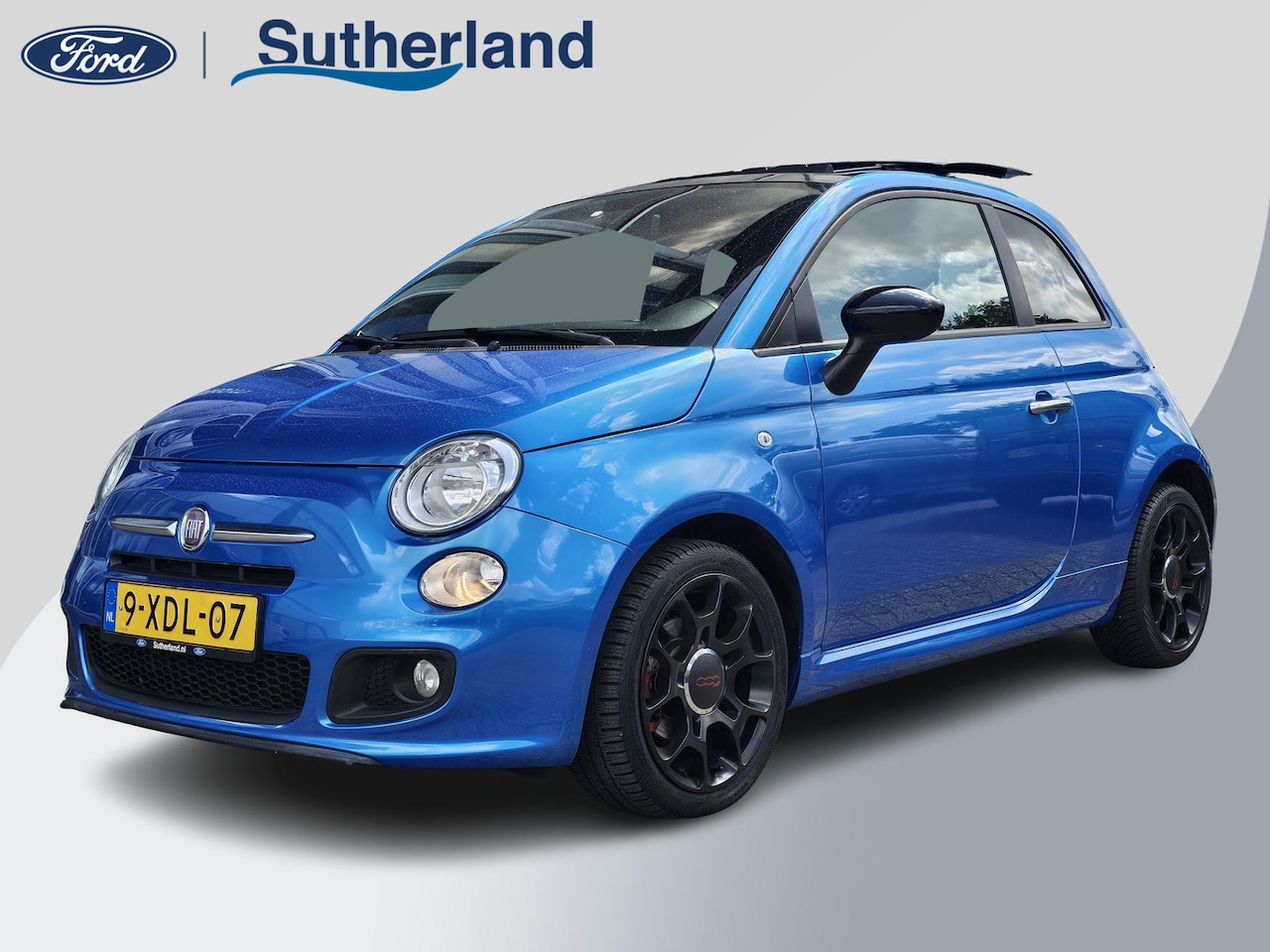Fiat 500 - 0.9 TwinAir Turbo 500S | Schuif-kanteldak | Airco | Zwarte Lichtmetalen Velgen | Lederen B - AutoWereld.nl