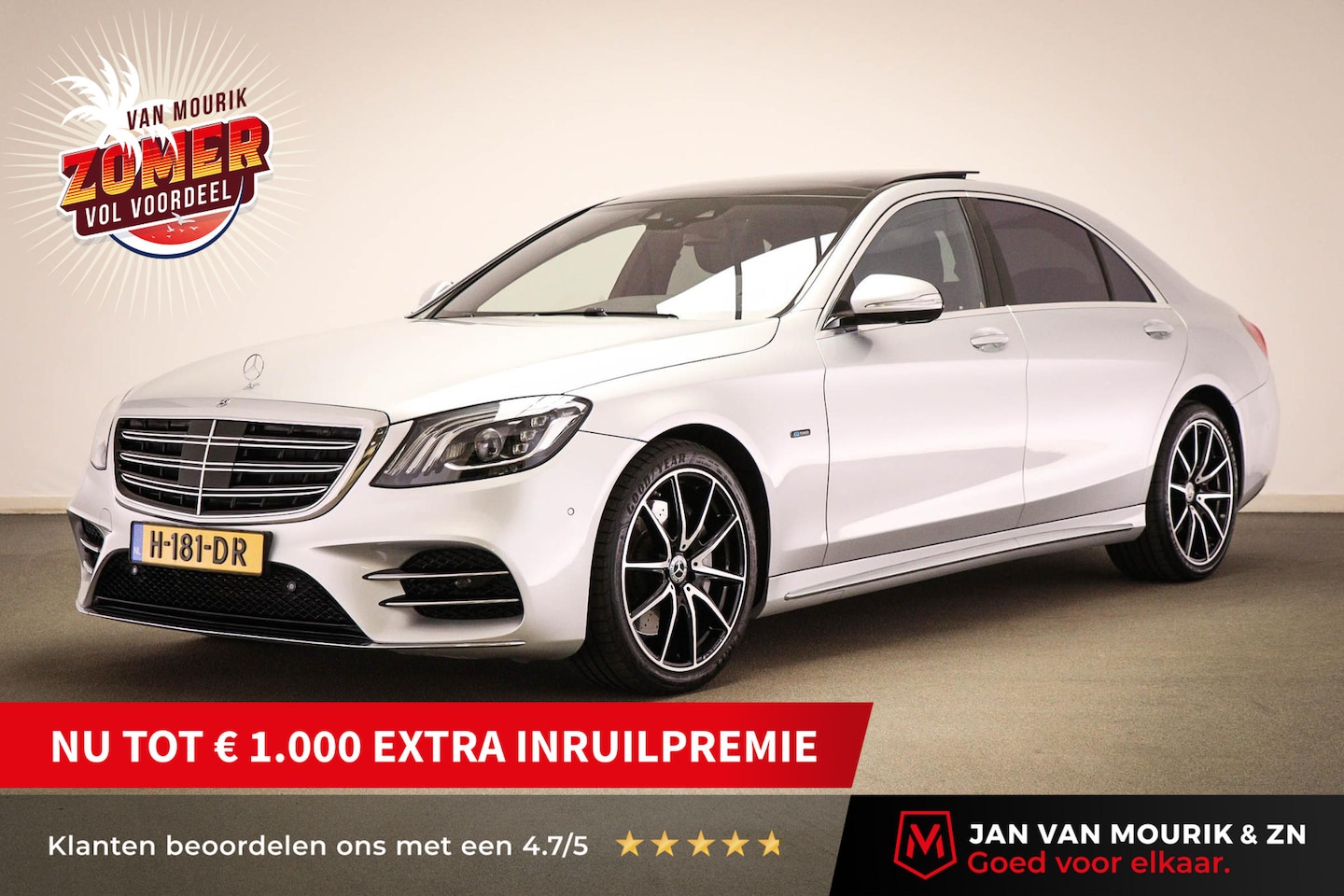 Mercedes-Benz S-klasse - 560 e Lang Premium Plus | PANORAMDAK | DAB | 360 CAMERA - AutoWereld.nl