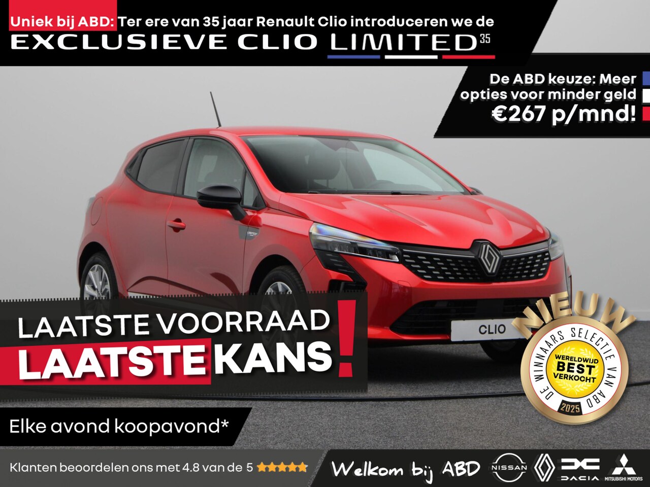 Renault Clio - Limited 35 TCe 90pk | Uniek bij ABD | 35-jarige jubileumeditie | Limited 35 design element - AutoWereld.nl