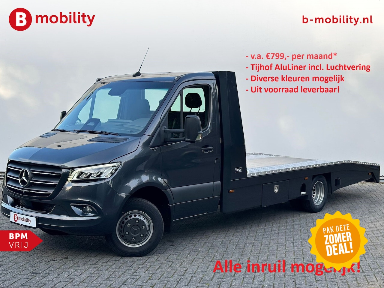 Mercedes-Benz Sprinter - 519 CDI Tijhof AluLiner Luchtvering NIEUW! MJ.2025 Autotransporter/ Oprijwagen | Lier | 3- - AutoWereld.nl