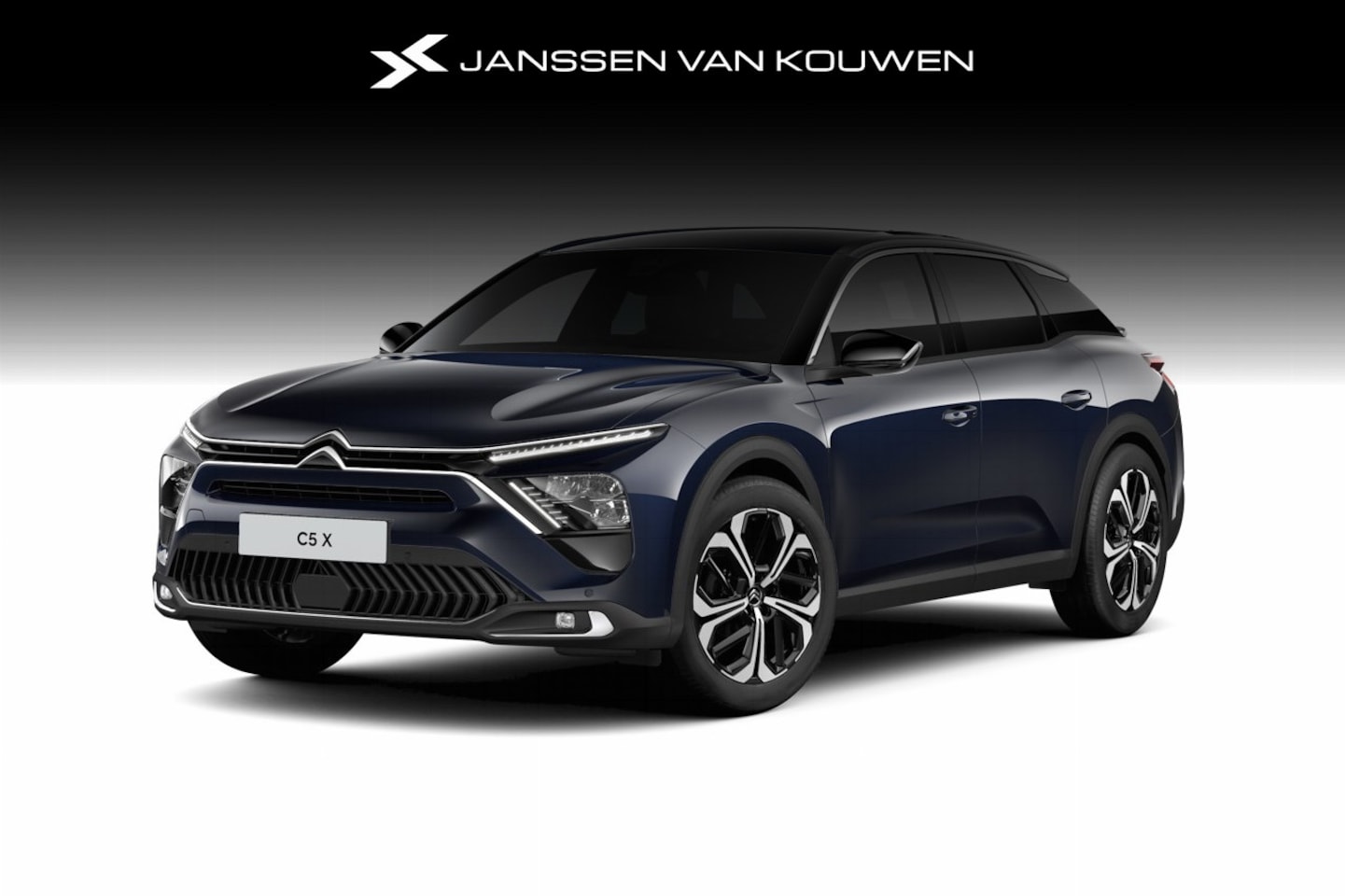 Citroën C5 X - Plus | 19" lichtmetalen velgen 'Hephaïs Grey' met Onyx black aero inserts | Achteruitrijca - AutoWereld.nl