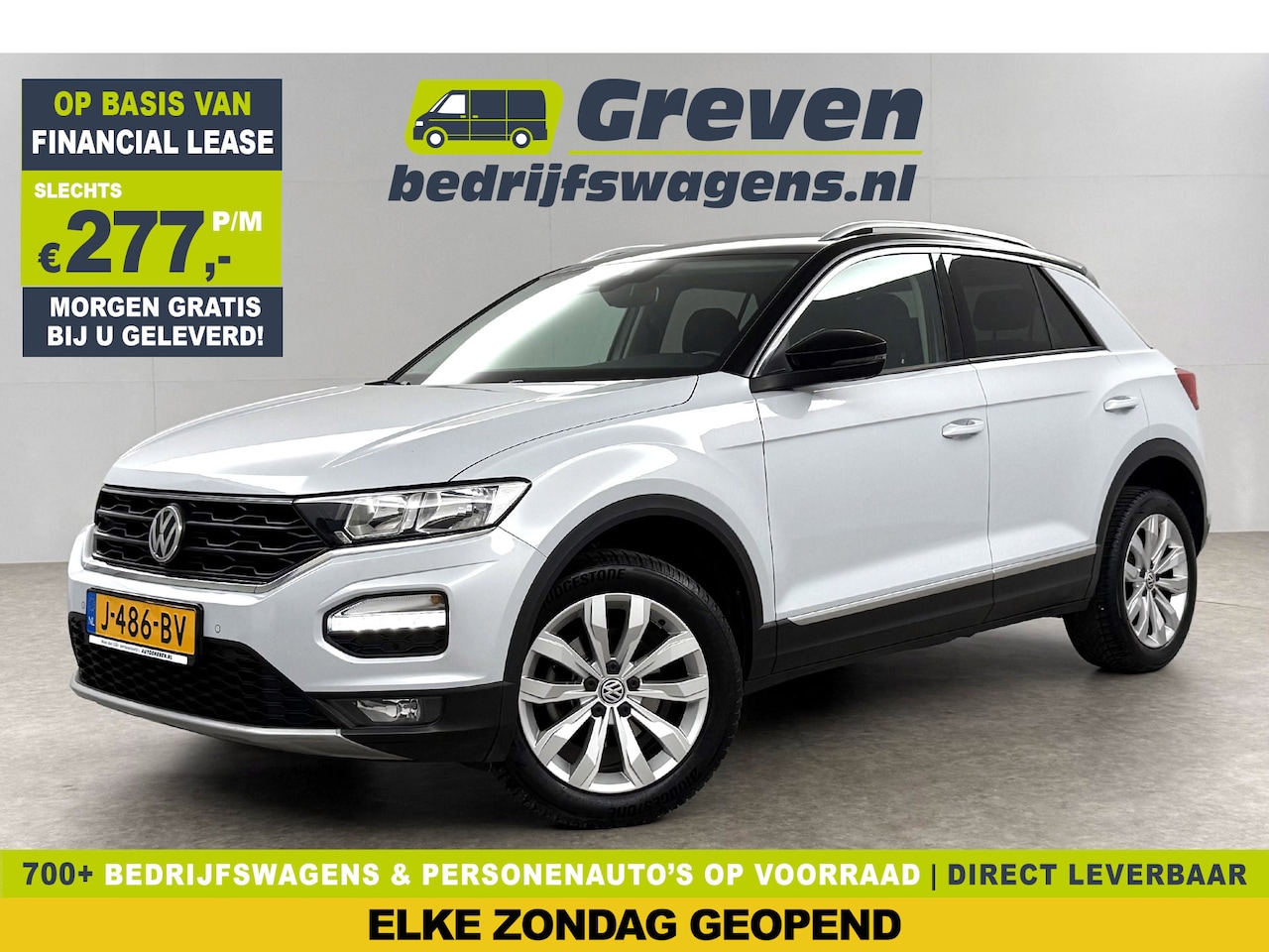 Volkswagen T-Roc - 1.0 TSI Style Business LED Carplay Clima ACC Virtual Parelmoer 17"LMV Navigatie Parkeersen - AutoWereld.nl