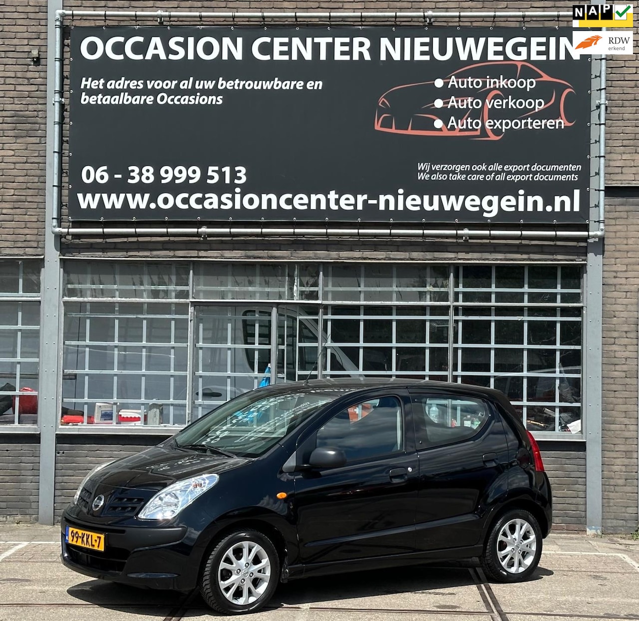 Nissan Pixo - 1.0 Visia 2010 Zwart Basic 133DKM NAP!/APK! - AutoWereld.nl