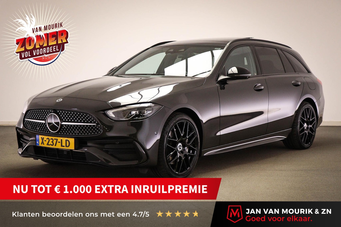 Mercedes-Benz C-klasse Estate - 300 e AMG Line | PANORAMADAK | NIGHT PAKKET | SFEERVERLICHTING | DAB | 360 CAMERA | 19" - AutoWereld.nl