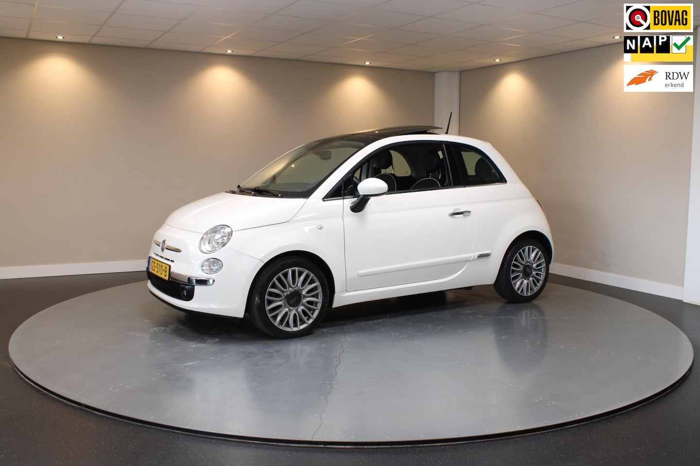 Fiat 500 - 0.9 TwinAir Turbo Lounge *48.000Km!* Open/schuifdak|Navi|PDC - AutoWereld.nl