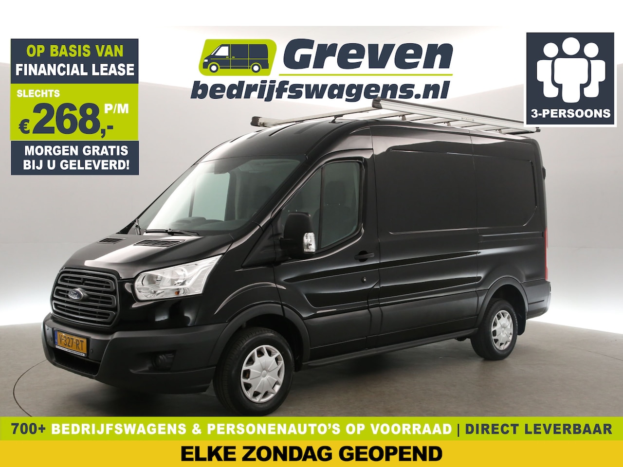 Ford Transit - 290 2.0 TDCI L2H2 Airco Cruise Trekhaak 3 Persoons PDC Imperiaal Elektrpakket - AutoWereld.nl