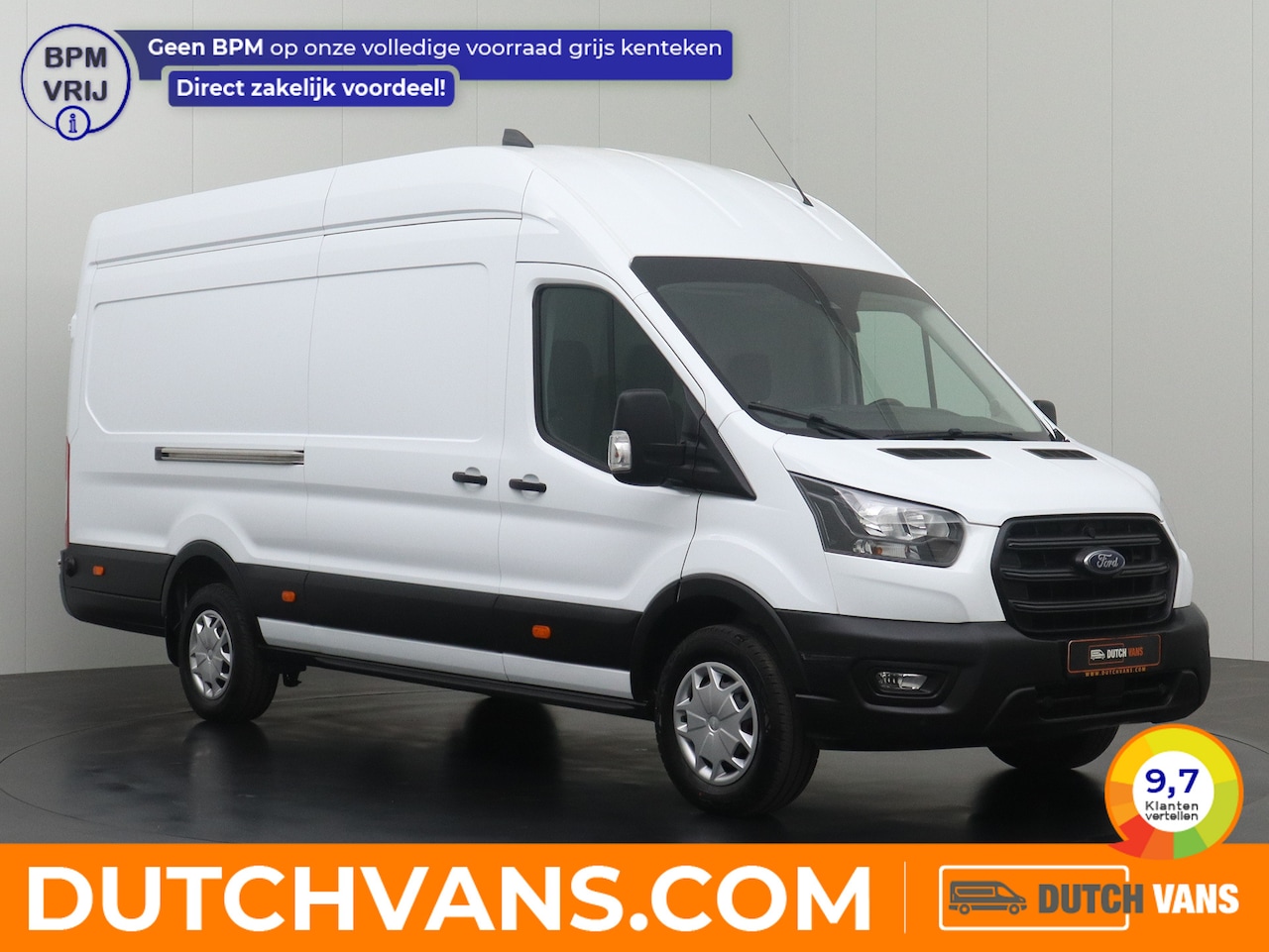 Ford Transit - 2.0TDCi 170PK L4H3 Jumbo | Airco | Cruise | Betimmering | 3-Persoons - AutoWereld.nl