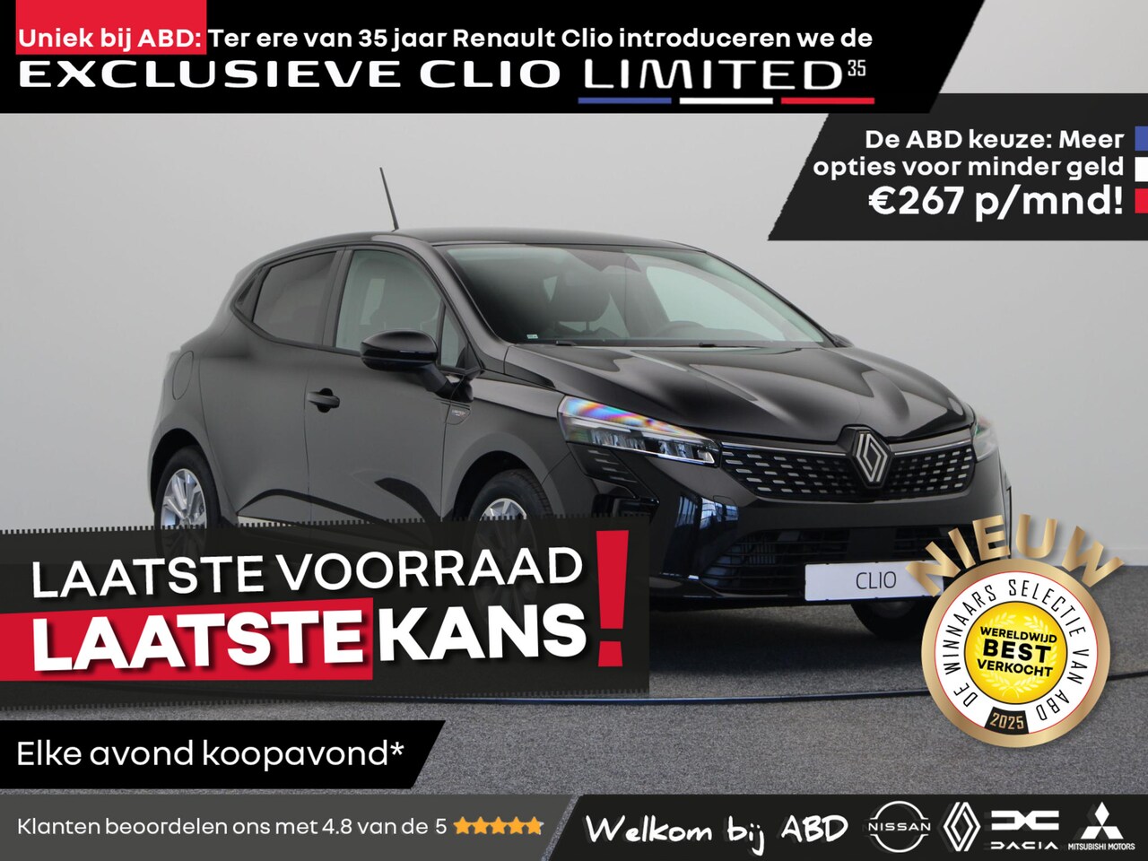 Renault Clio - Limited 35 TCe 90pk | Uniek bij ABD | 35-jarige jubileumeditie | Limited 35 design element - AutoWereld.nl
