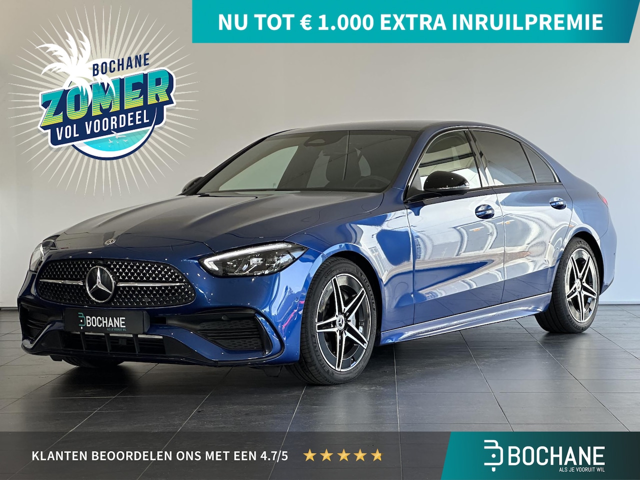 Mercedes-Benz C-klasse - 180 AMG Line BURMESTER | AMG-LINE | STOELVERWARMING | APPLE CARPLAY/ANDROID AUTO - AutoWereld.nl
