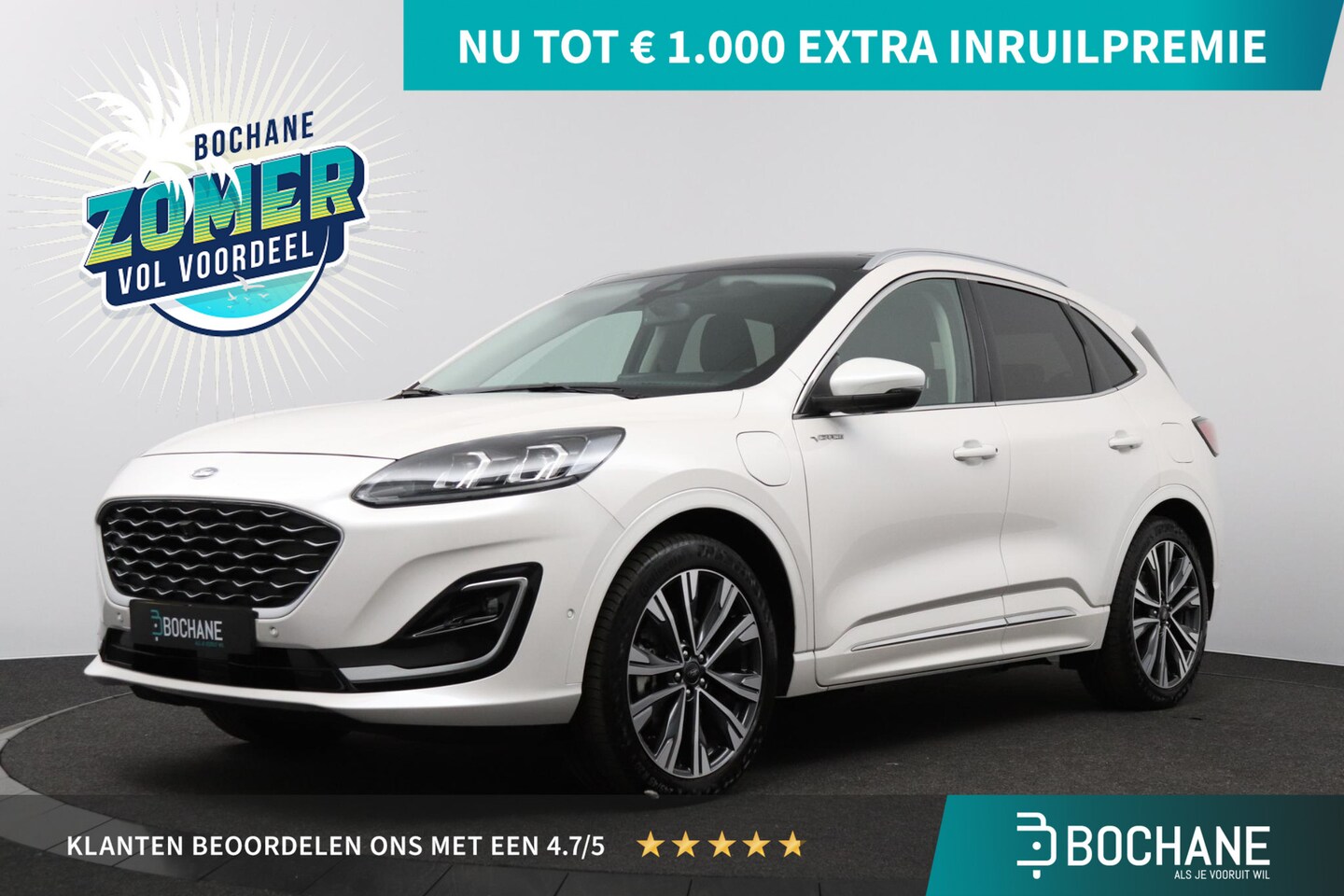 Ford Kuga - 2.5 PHEV 225 Vignale |PlatinumWit| Panoramadak |20'' velgen |Wegklapbare Trekhaak | B&O au - AutoWereld.nl