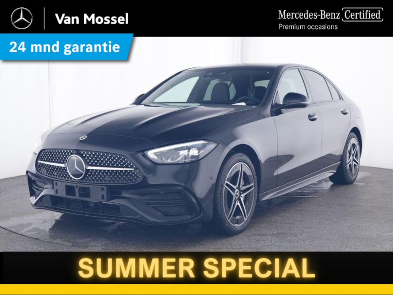 Mercedes-Benz C-klasse - 400 e 4MATIC AMG Line / Panoramadak/ Night/ 360 camera/ Winter Pack/ Stoelverwarming v+a - AutoWereld.nl
