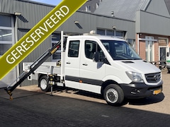 Mercedes-Benz Sprinter - 514 CDI 140pk DC Laadkraan Hiab 017T Airco Trekhaak 3500kg Open laadbak Euro 6 Pick-up 1e