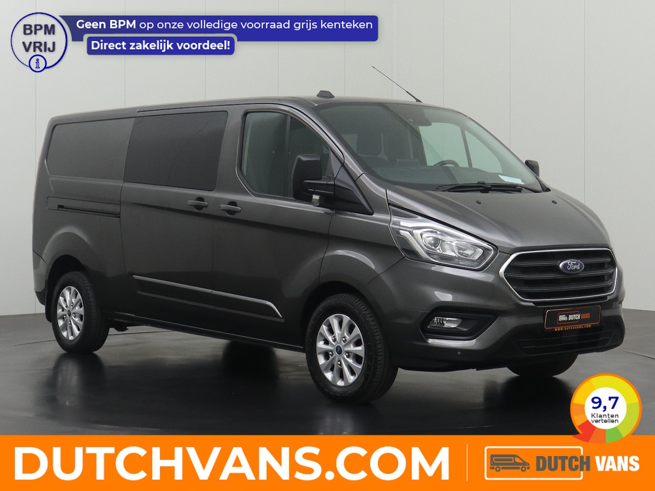 Ford Transit Custom - 2.0TDci 170PK Dubbele Cabine Limited | 2xSchuifdeur | Navigatie | Camera | Airco | Cruise - AutoWereld.nl