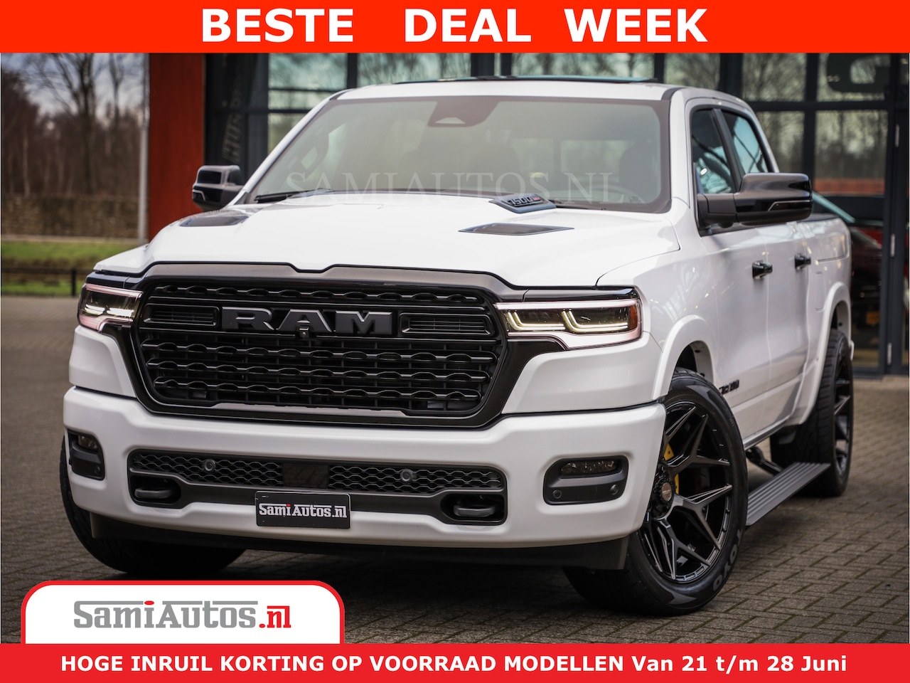 Dodge Ram 1500 - Limited Night High Output 540HP 706Nm | Massage + Full Option | De Meest Luxe en Volle Pic - AutoWereld.nl