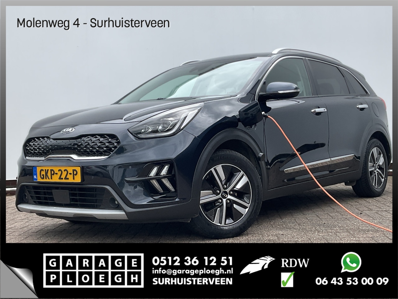 Kia Niro - 1.6 GDi PHEV DynamicPlusLine Leder JBL Adap.Cruise Stoelverw+Ventilatie Voll.Onderhouden! - AutoWereld.nl