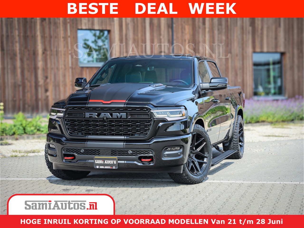 Dodge Ram 1500 - Limited Night High Output 540HP 706Nm | Massage + Full Option | De Meest Luxe en Volle Pic - AutoWereld.nl