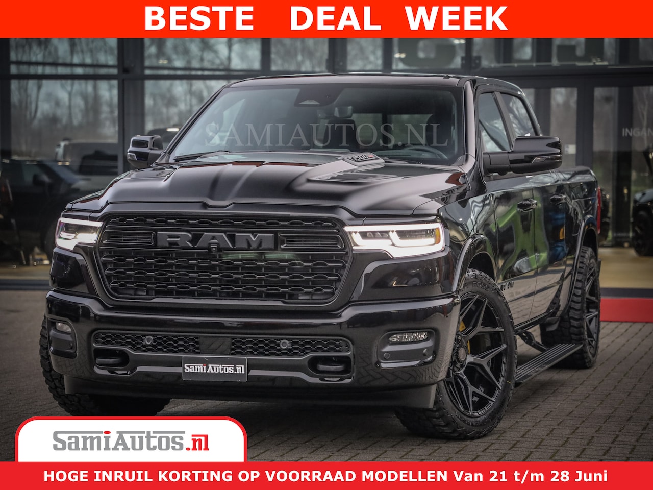 Dodge Ram 1500 - Limited Night H.O 540HP 706Nm | Massage + Full Option | De Meest Luxe en Volle Pick-Up in - AutoWereld.nl