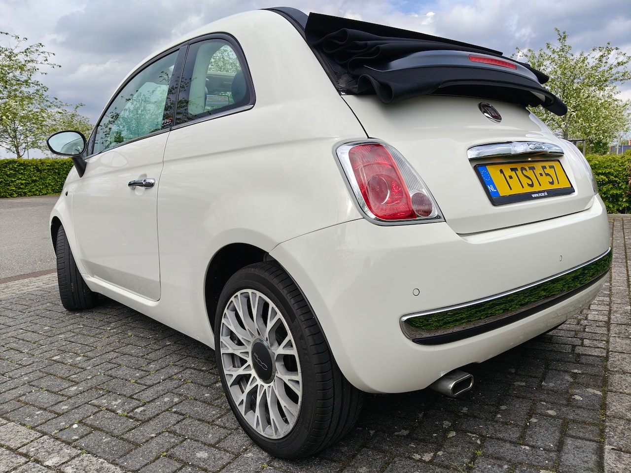 Fiat 500 C - 0.9 TwinAir Turbo Lounge CABRIO BIANCO WHITE TWINAIR TURBO 2014 LEDER AIRCO - AutoWereld.nl