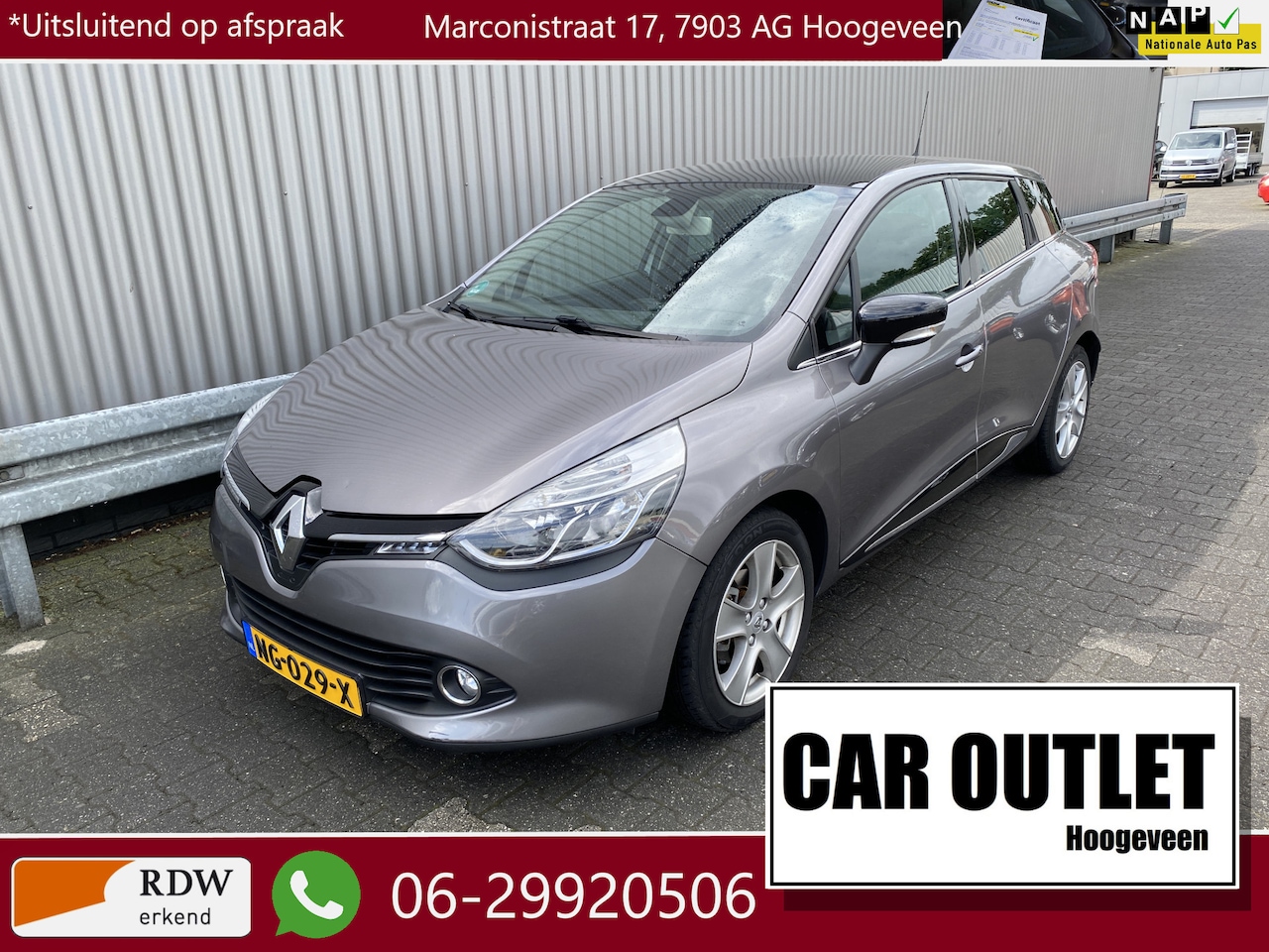 Renault Clio Estate - 1.2 GT AUTOMAAT, Clima, CC, Pano, Navi, PDC & Cam, LM, nw. APK – Inruil Mogelijk – - AutoWereld.nl