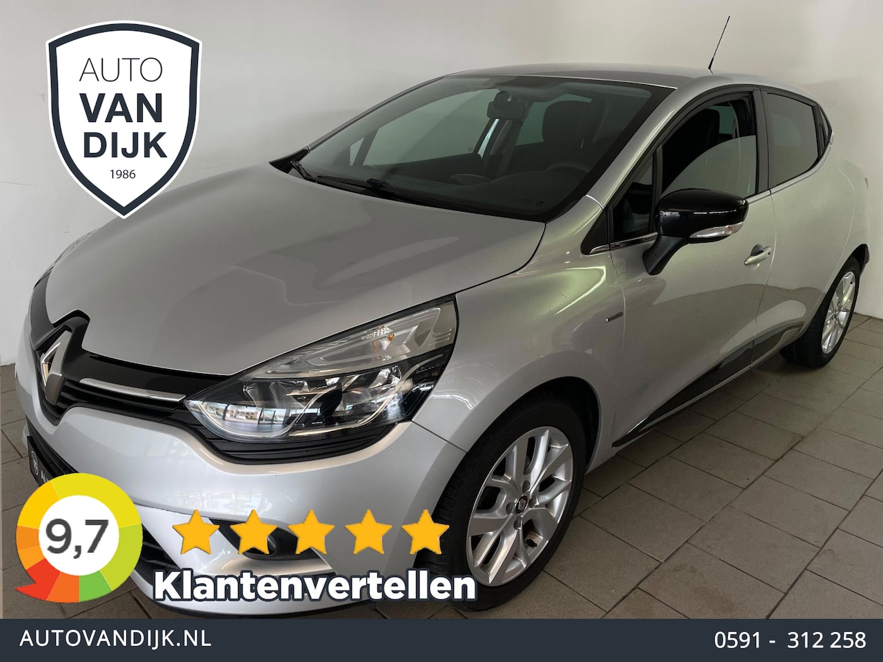 Renault Clio - 0.9 TCe Limited Edition AIRCO CRUISE KEYLESS ENTRY ELEK RAMEN CENT VERG VELGEN NIEUWSTAAT - AutoWereld.nl