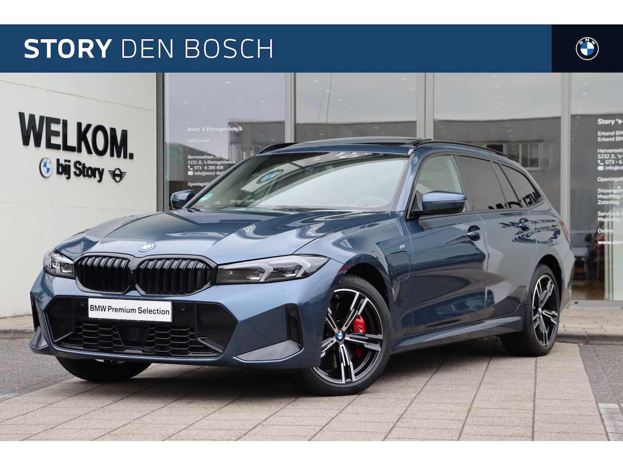 BMW 3-serie Touring - 330e High Executive M Sport Automaat / Panoramadak / Trekhaak / Sportstoelen / Comfort Acc - AutoWereld.nl