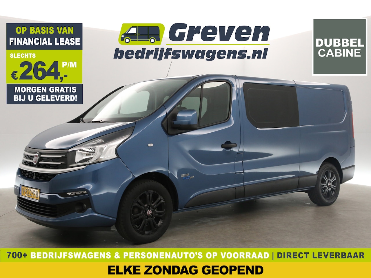 Fiat Talento - 1.6 EcoJet L2H1 Dubbele Cabine | 5 Persoons | Airco Cruise Camera Navigatie PDC 17"LMV Tre - AutoWereld.nl