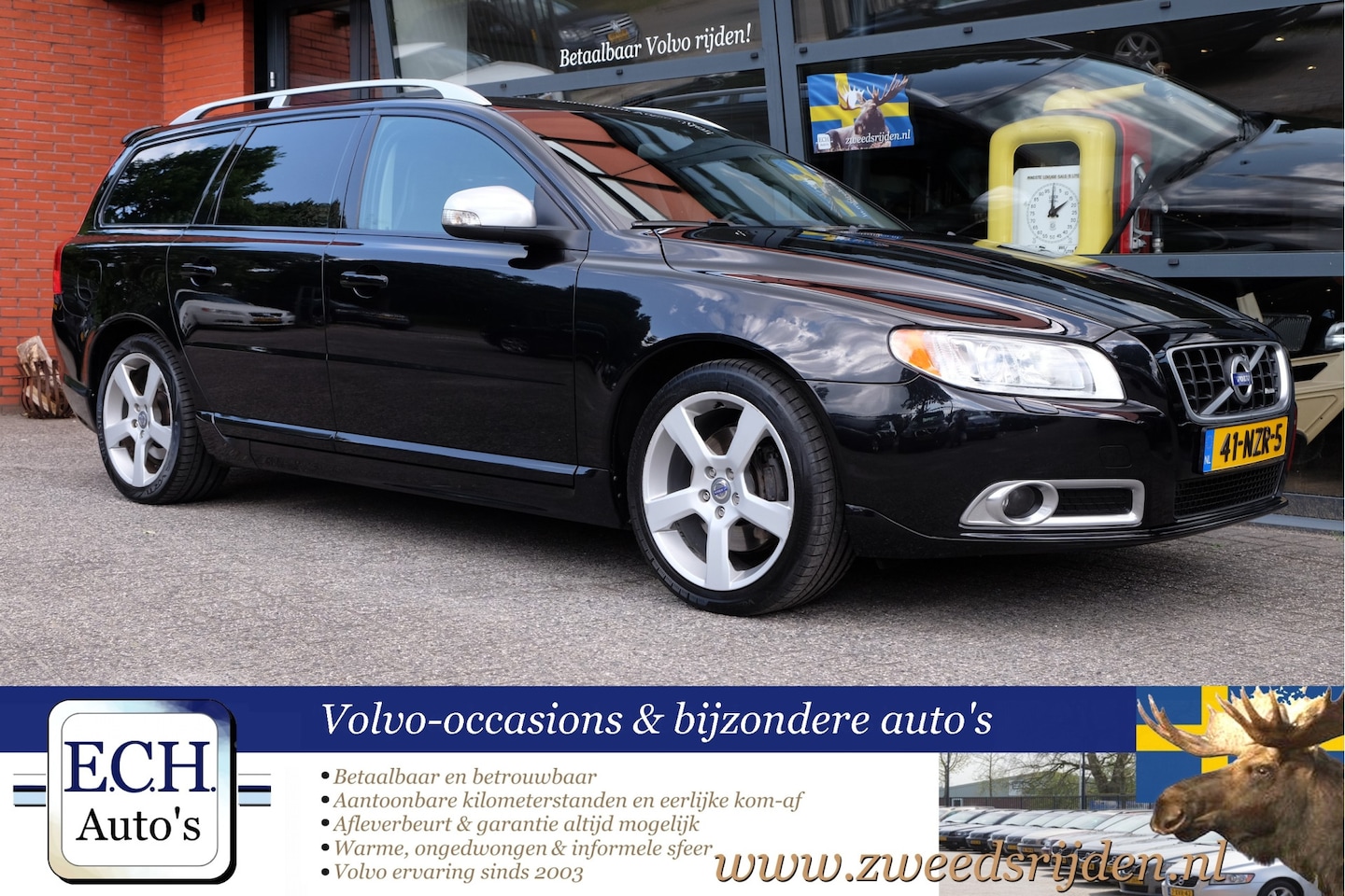 Volvo V70 - 2.0T R-Edition 2.0T 203 pk R-Edition, Leer, Xenon, Navi, 18 inch, Trekhaak - AutoWereld.nl