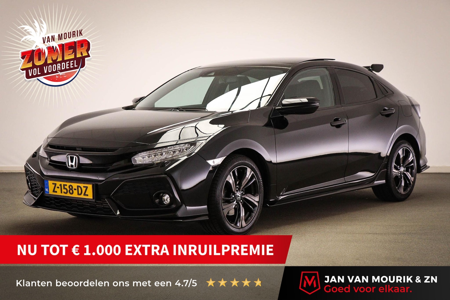 Honda Civic - 1.5 i-VTEC Sport Plus | PANORAMADAK | DAB | APPLE | CAMERA - AutoWereld.nl