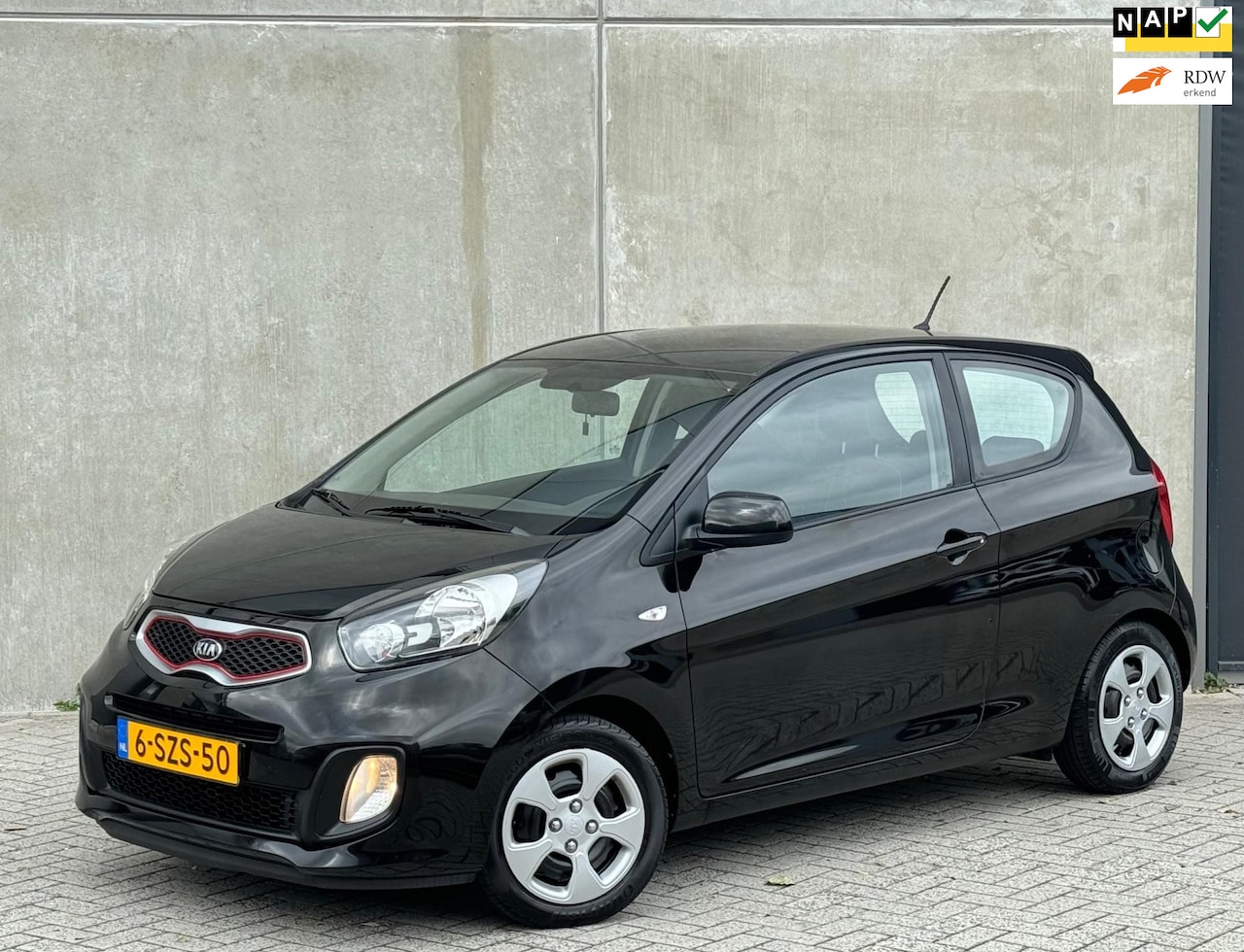 Kia Picanto - 1.0 CVVT 3-DRS 2013 Zwart AIRCO|NIEUWE APK|NAP - AutoWereld.nl