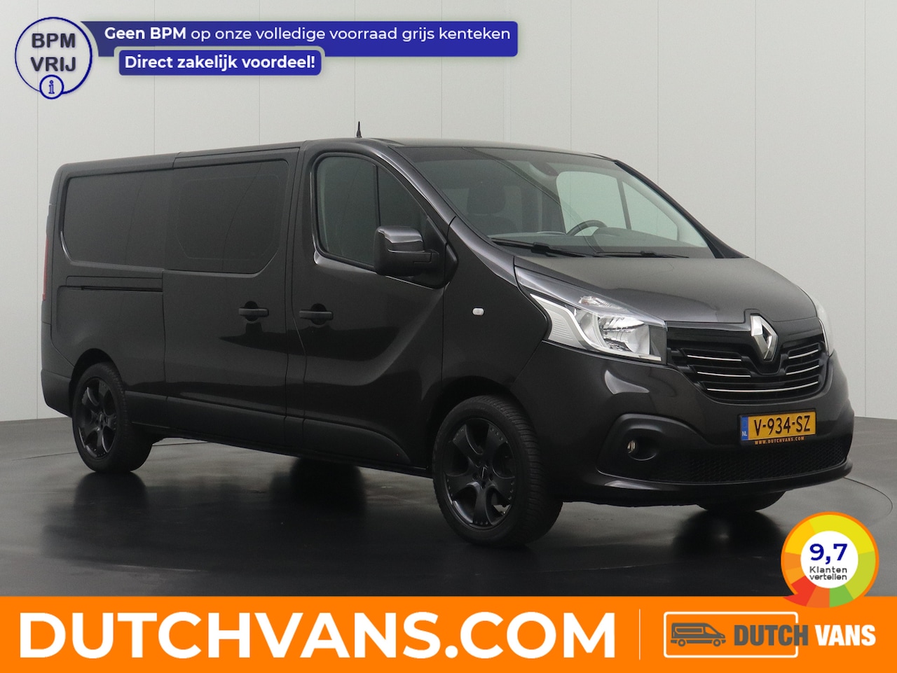 Renault Trafic - 1.6DCi 120PK Lang Dubbele Cabine Black Edition | Navigatie | Airco | Cruise | Trekhaak - AutoWereld.nl