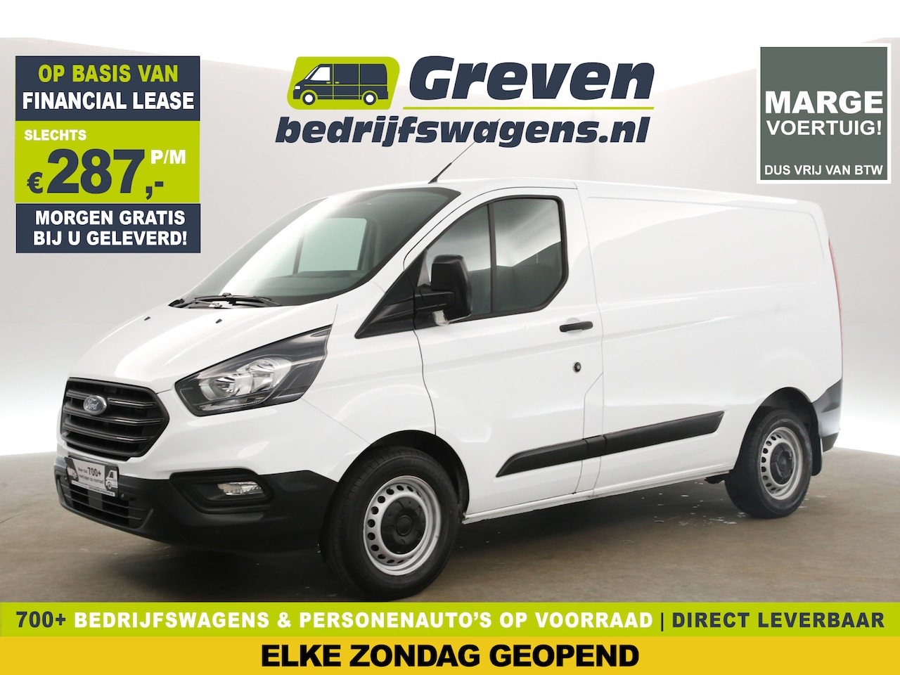 Ford Transit Custom - 280 2.0 TDCI L1H1 | MARGE! | 3 Persoons Parkeersensoren Elektrpakket Schuifdeur - AutoWereld.nl