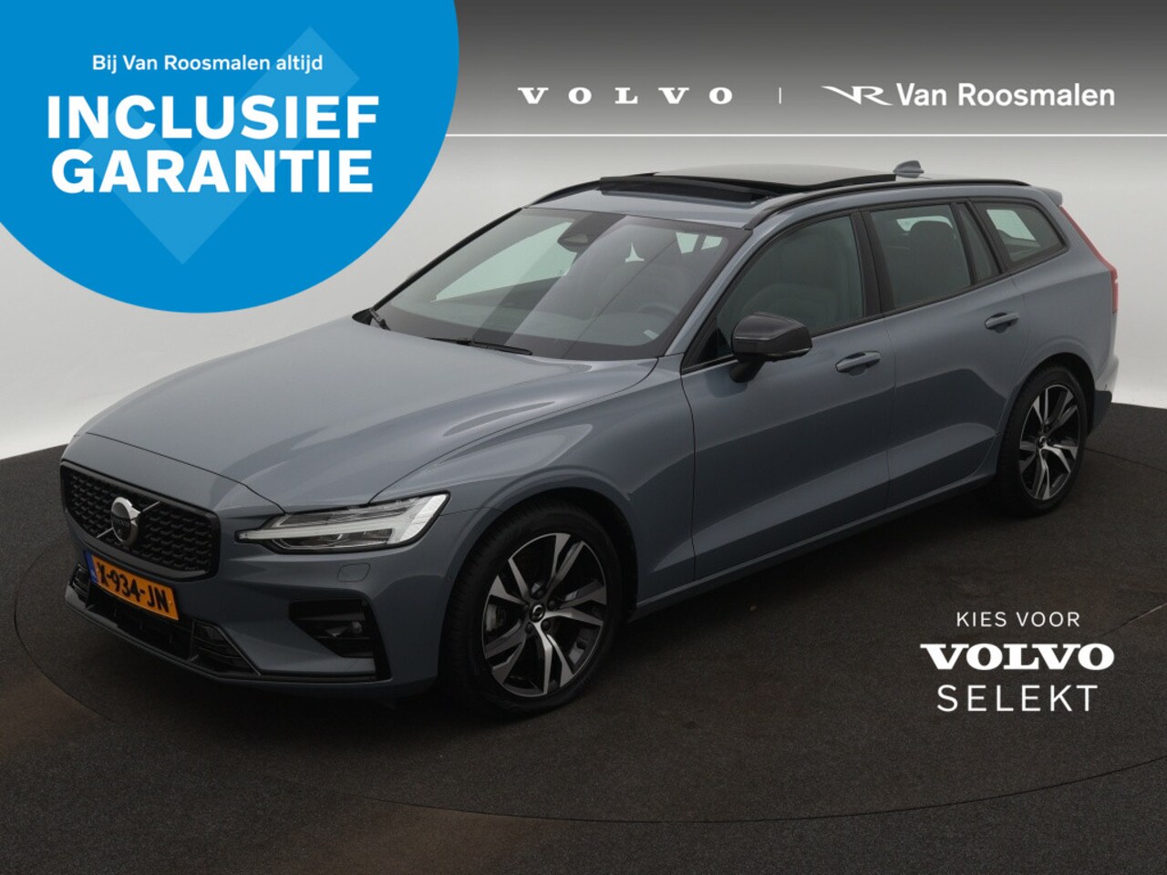 Volvo V60 - 2.0 B3 Plus Dark | Panoramadak | Harman/Kardon | Trekhaak | 360 - AutoWereld.nl