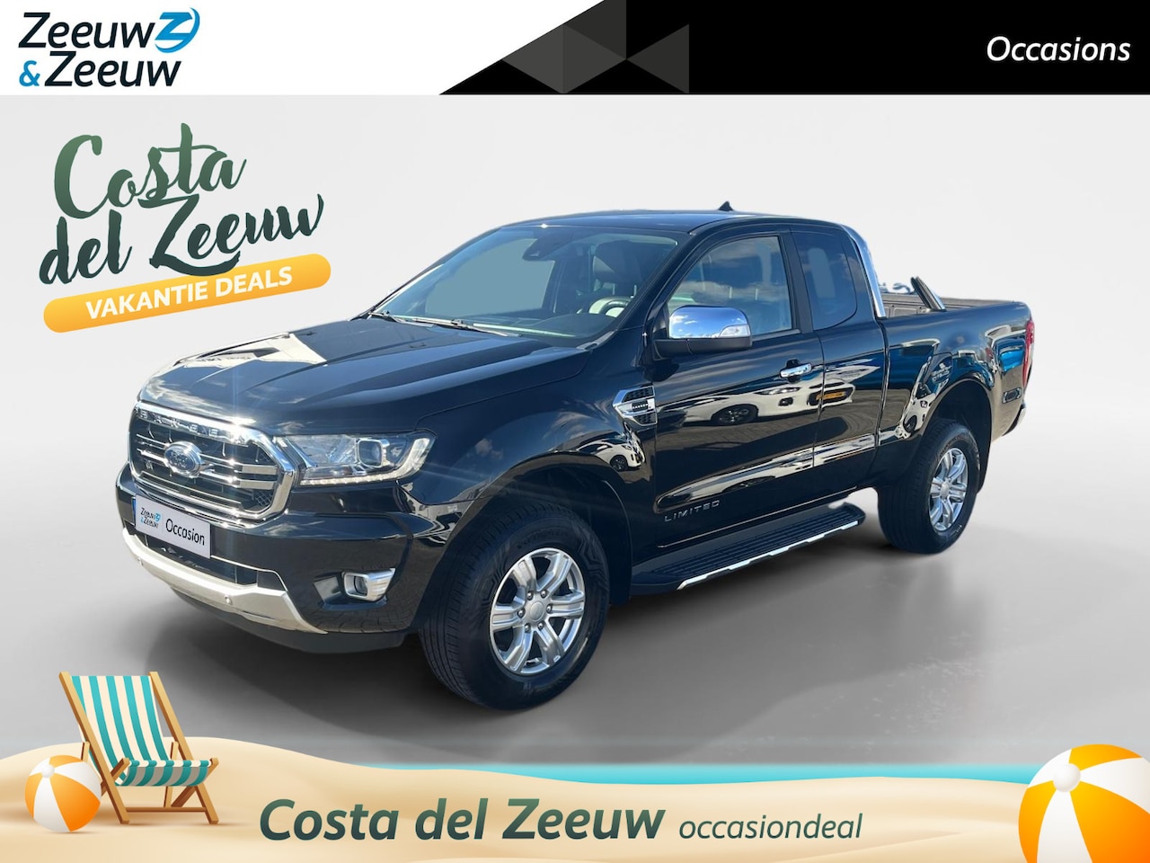 Ford Ranger - 2.0 EcoBlue Limited Super Cab 170 pk handgeschakeld | Navigatie | Trekhaak | Parkeersensor - AutoWereld.nl
