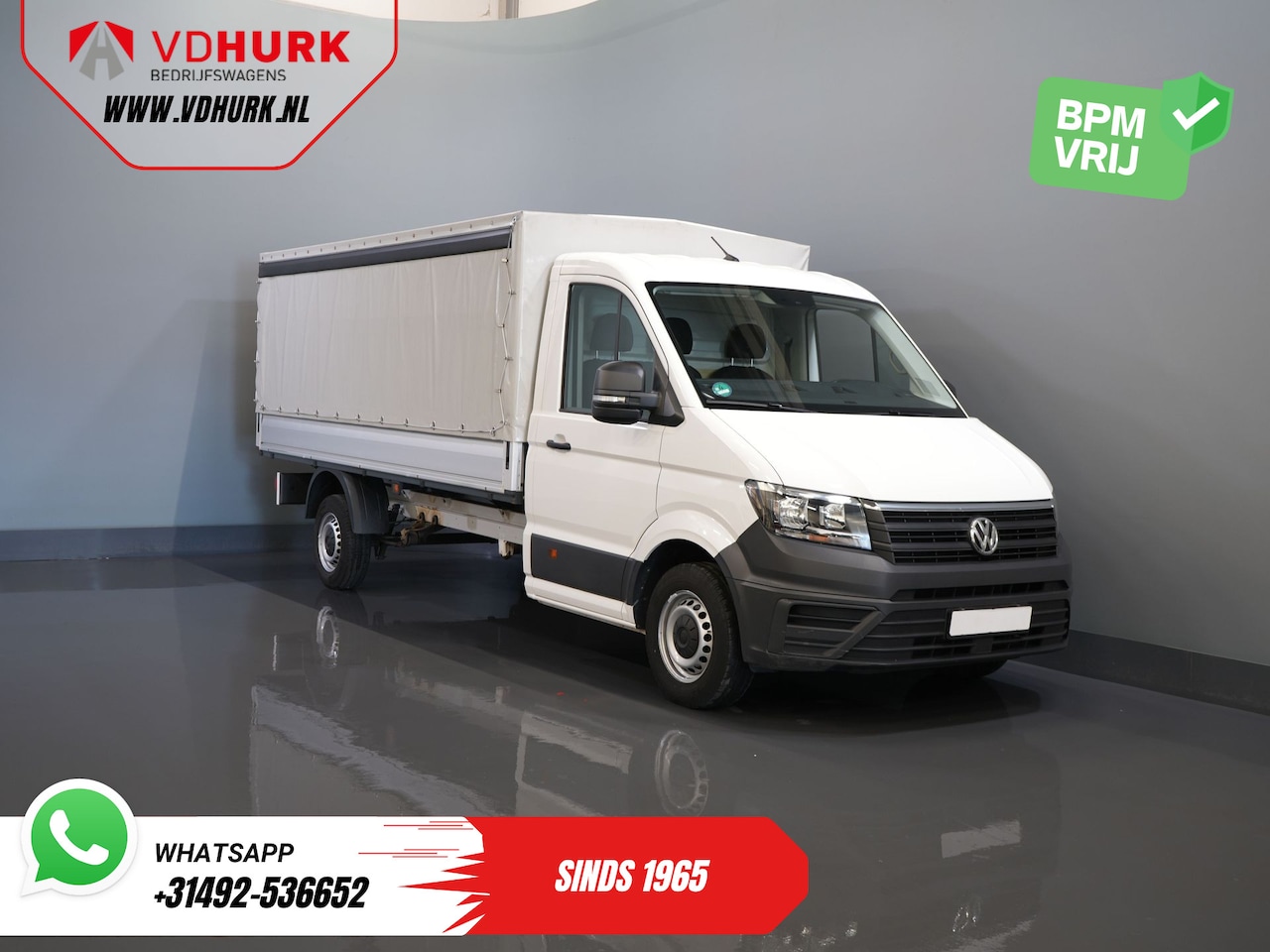 Volkswagen Crafter - 35 2.0 TDI 180 pk DSG Aut. BPM VRIJ! 430x203 Open laadbak/ Schuifzeil/ Huif/ Climate/ Adap - AutoWereld.nl