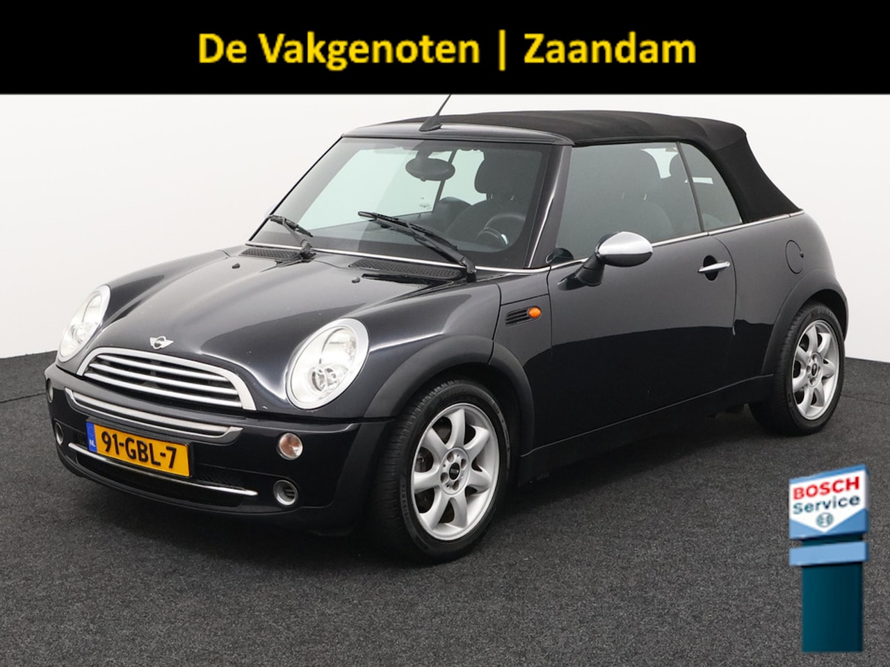 MINI Cabrio - Mini 1.6 One airco cruisc centrvergr elecraam electr dak, parkeersensoren achter, radio sp - AutoWereld.nl
