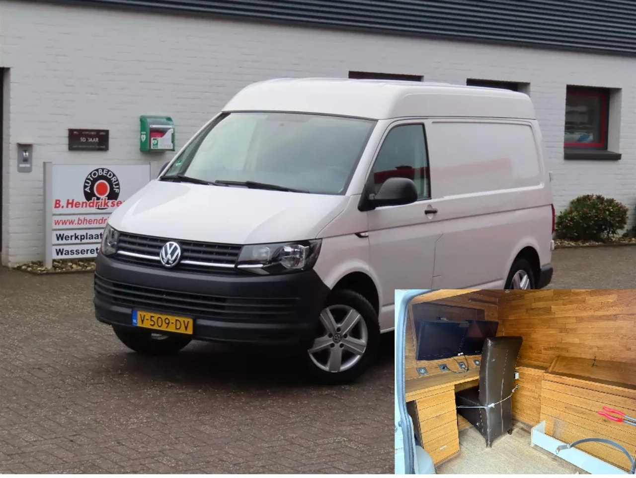 Volkswagen Transporter - 2.0 TDI L1H2 Comfortline/ Compleet ingebouwd kantoor, zie foto's/ Omvormer/ Cruise control - AutoWereld.nl